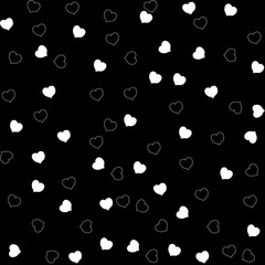Abstract pattern with white heart on black