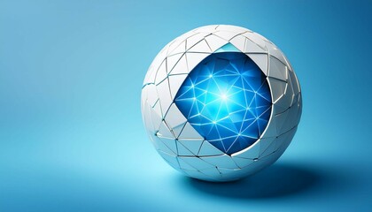 blue crystal ball with reflection