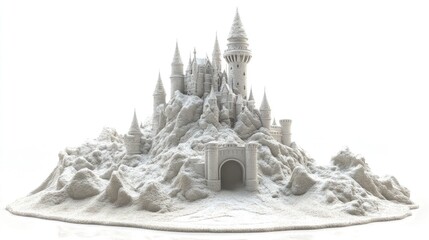 Photo style, real, space sand castle