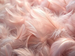 Fototapeta premium Stunning Light Pink Feather Pattern Texture Background for Elegant Decor and Minimalist Designs in Soft Color Palettes