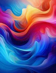 Obraz premium Abstract colorful 3d wave background with light texture effect on it, AI Generated
