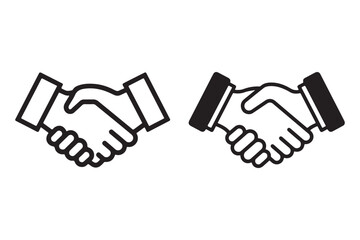 Obraz premium Handshake Icon Set – Business and Agreement Vector Illustration