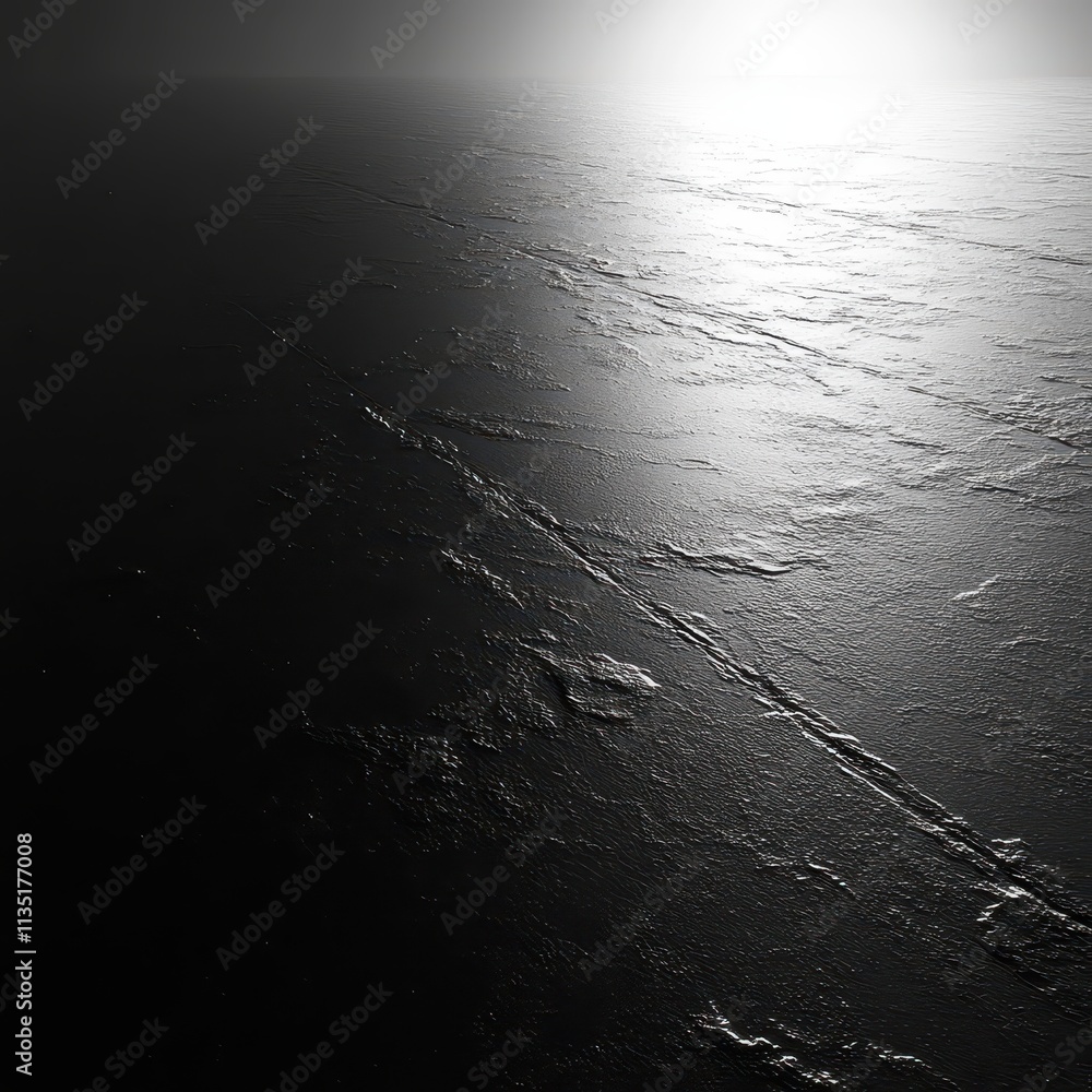 Poster abstract dark textured surface with light source dramatic black and white background image
