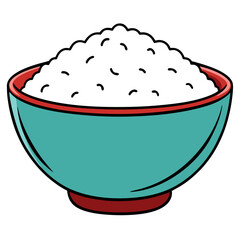 illustration of a bowl with a rice