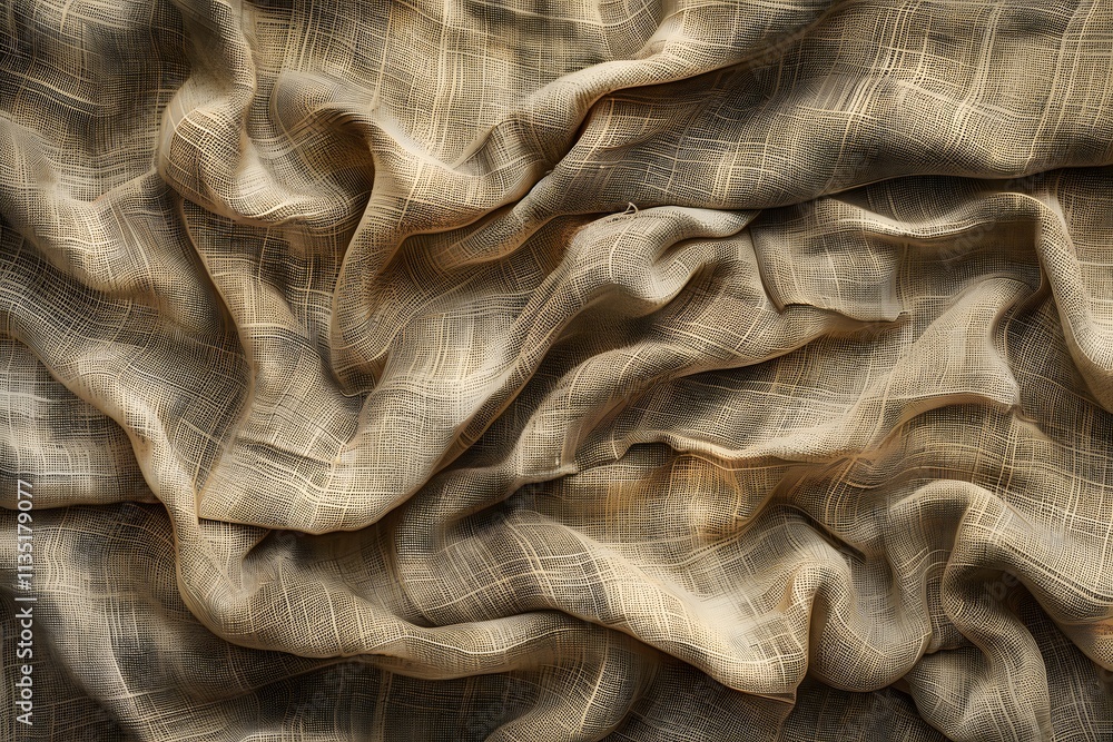 Poster elegant textured fabric with soft drapery and subtle patterns