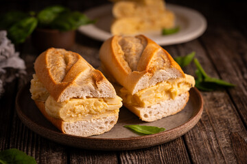 Spanish potato omelette sandwich