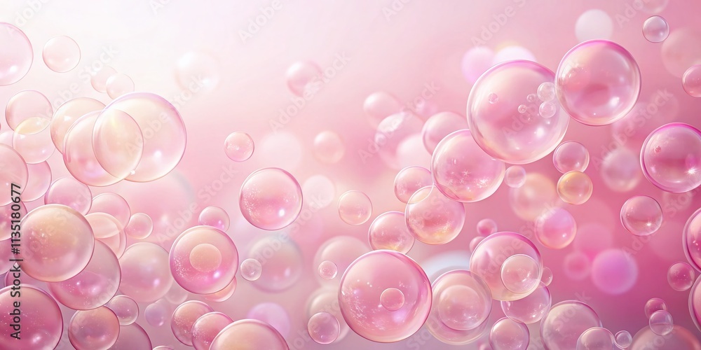 Aufkleber stunning pink bubbles creating a beautiful background with ample copy space for creative projects an