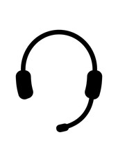 headphone for support or service icon isolated on white svg