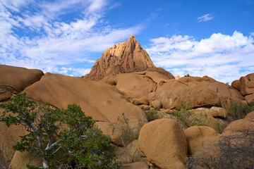 Spitzkoppe mountian peak in the namibian desert