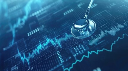 Futuristic Medical Data Analysis with Stethoscope Overlay