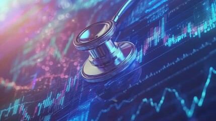 Futuristic Medical Data Analysis with Stethoscope Overlay