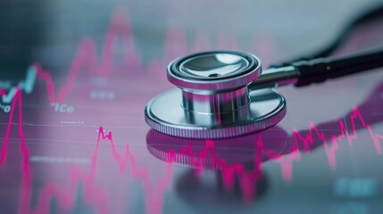 Futuristic Medical Data Analysis with Stethoscope Overlay