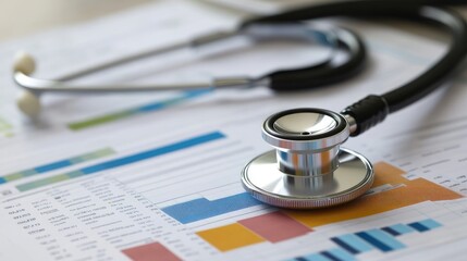 Futuristic Medical Data Analysis with Stethoscope Overlay