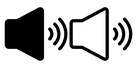 speaker icon, simple flat style, vector illustration symbol sign logo template pictogram, for ui or ux isolated on white for mobile app, editable