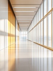 Obraz premium Empty bright hall in modern business office