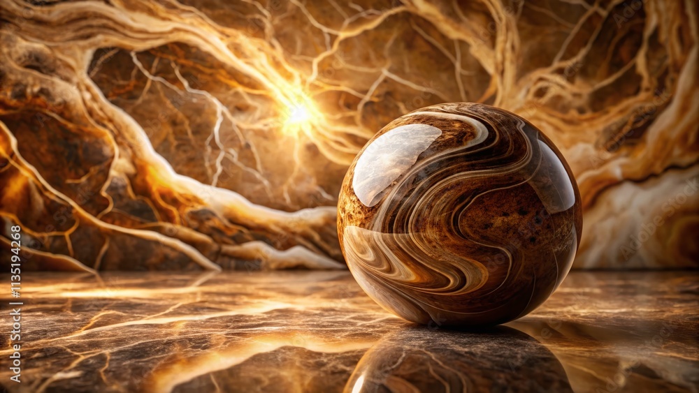 Poster surreal brown stone marble texture in high resolution capturing unique organic patterns and elegant 