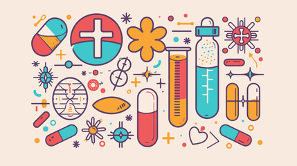 Medical Symbol Flat Vector Illustration for Healthcare Professionals