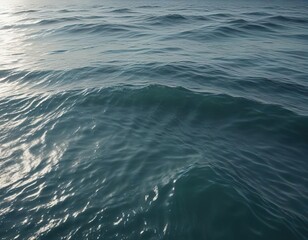 Fototapeta premium Ocean surface with gentle waves and subtle ripples, coastal landscape, natural light effects, ocean views, ocean surface, gentle ripples