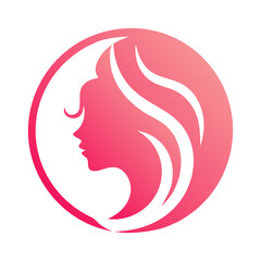 Logo for a beauty parlour, simple clean logo, Creative Logo Icon, white background, 2d style, logo style design on white background.