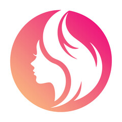 Logo for a beauty parlour, simple clean logo, Creative Logo Icon, white background, 2d style, logo style design on white background.
