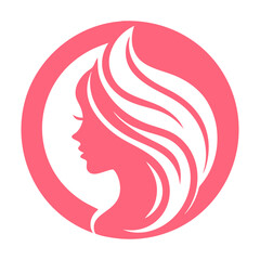 Logo for a beauty parlour, simple clean logo, Creative Logo Icon, white background, 2d style, logo style design on white background.