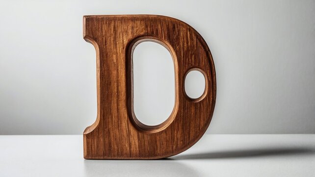 decorative wooden Alphabet, capital letter D