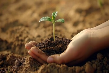 Celebrating earth day  nurturing seedlings for forest conservation in a lush green environment