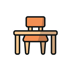 Desk Icon is a sleek and modern design perfect for office furniture stores, workspace apps, and productivity projects