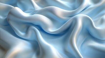 Fototapeta premium Abstract textile patterns with blue waves and soft flowing light pictures
