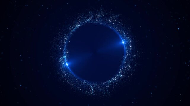 Digital Abstract portal Concept Entertainment Technology Artificial Intelligence. Wireframe technology sphere. 3D 4K Big data visualization. flares animation for high technology design. energy circles