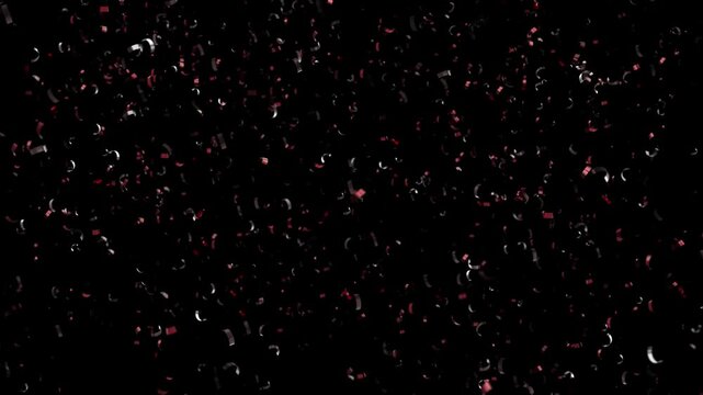 Confetti party explosion effect Glitter double of festive particles background. Party Cracker confetti star particle. holiday event transition, revealer, logo title festival Christmas, Diwali, Ramadan
