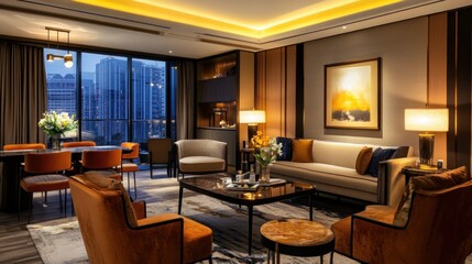 Modern Luxurious Apartment Living Room Interior Design
