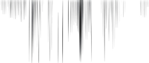 Fototapeta premium Series of straight lines and stripes, varying from thin to thick, isolated on plain white background, Transparent PNG