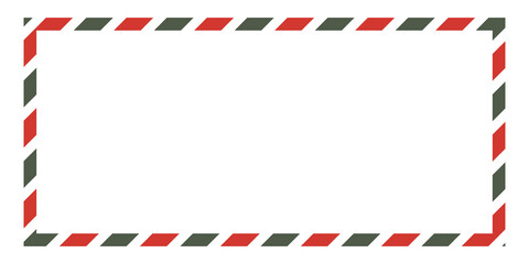 Postcard Template Frame, Vintage, Retro, Christmas, Border, Airmail, Stripes