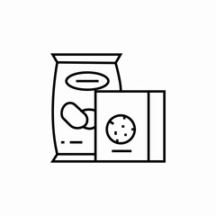chips junk food icon sign vector
