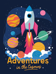 Adventures in the Cosmos Poster Design