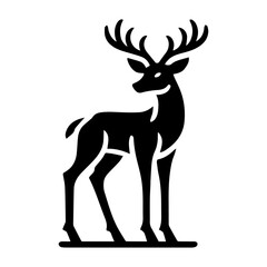 Fototapeta premium silhouette of a deer, vector illustration