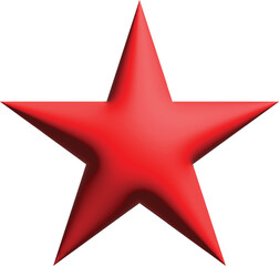 Obraz premium red star on white background