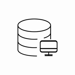 sql data base computer icon sign vector