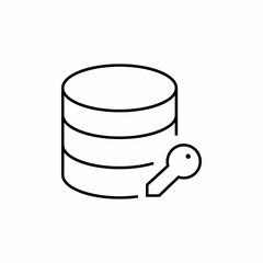 sql data base key password icon sign vector