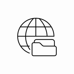 virtual folder icon sign vector