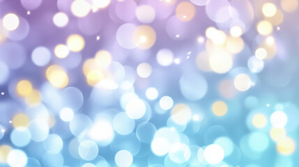 Obraz premium Soft Light Bokeh in Blue and Purple Hues