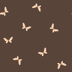 seamless pattern of butterflies and flowers