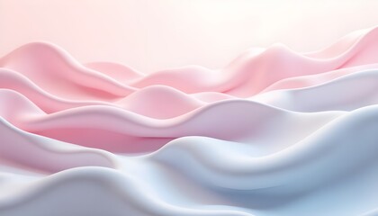 Obraz premium Pink smooth flowing waves with pink backdrop 