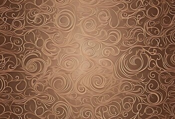 Elegant abstract graphic silk brown background, design with plant and floral elements, banner, mocha mousse art graphic