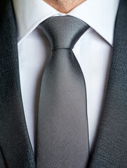 Elegant Gray Tie for Men's Formal Attire