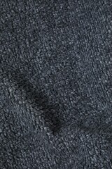 Gray fabric background, close up view