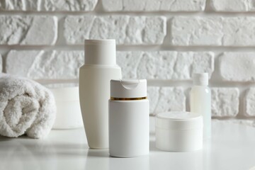 Personal hygiene products on the table