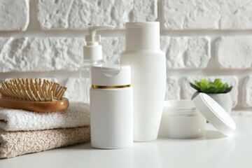 Personal hygiene products on the table