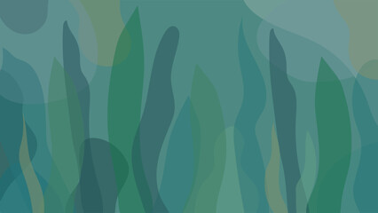 Abstract Green shapes with jungle and leaf concept vector illustration. © SubhamayAcharyya